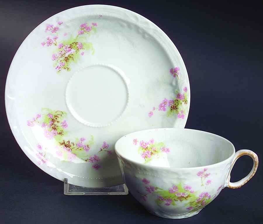 Schleiger 836c Flat Cup & Saucer Set by Haviland-1