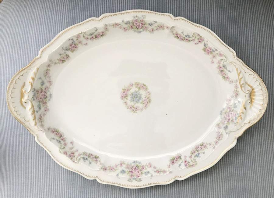 Schleiger 851a 14" Oval Serving Platter by Haviland-1