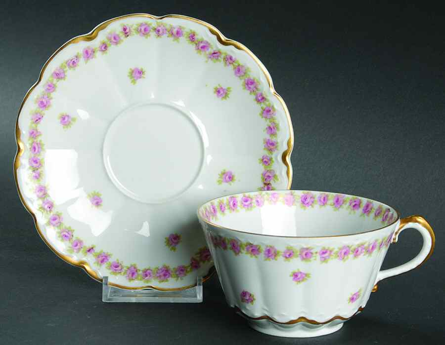 Schleiger 873a Flat Cup & Saucer Set by Haviland-1