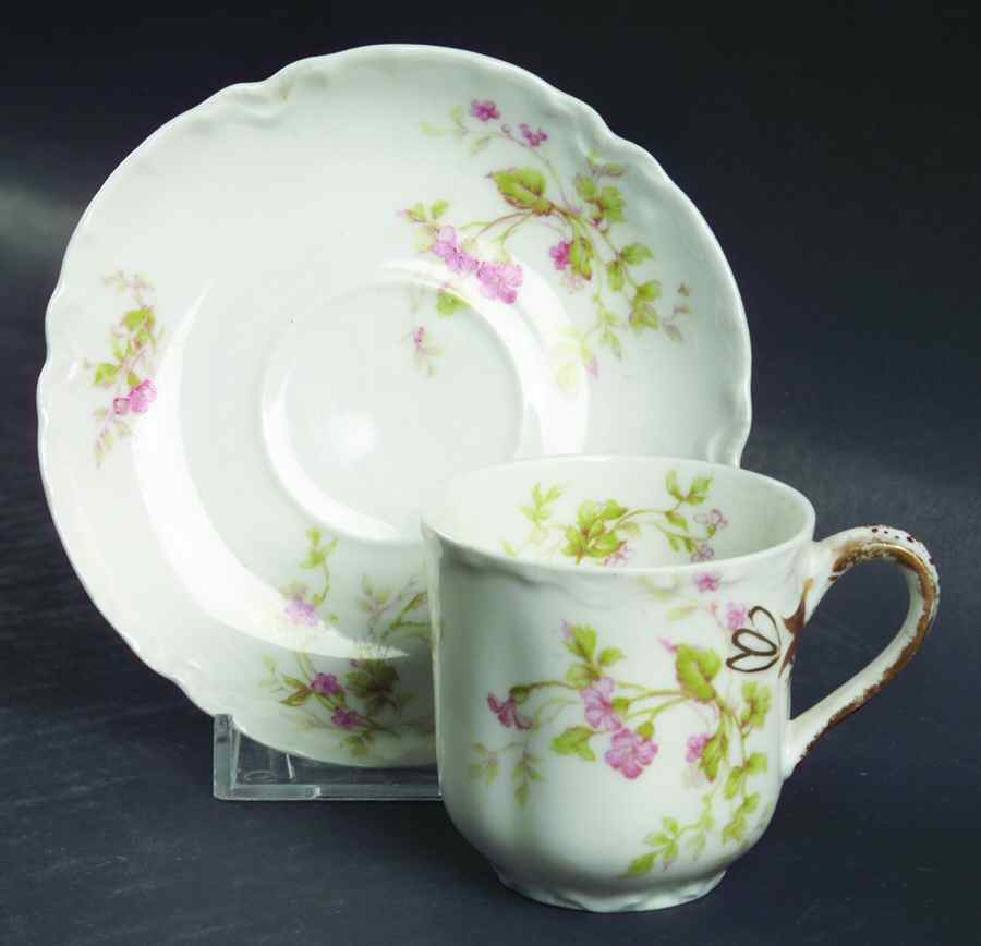 Schleiger 904C Flat Demitasse Cup & Saucer Set by Haviland-1