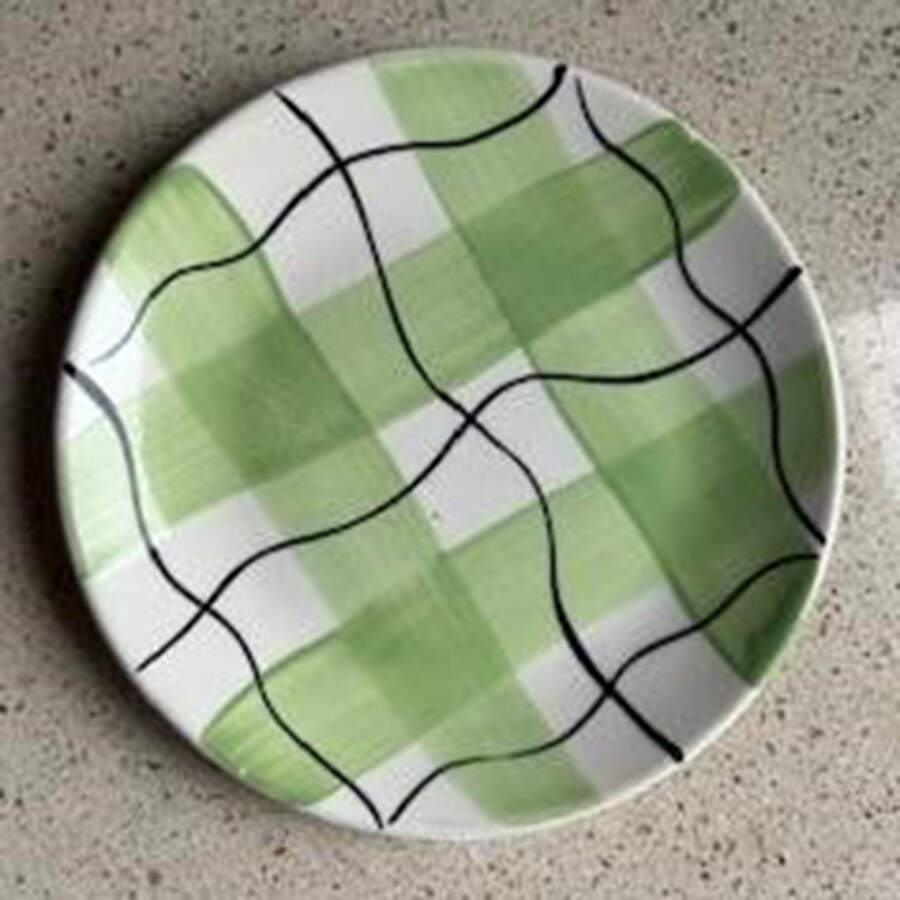 Calico Green Salad Plate by Hycroft (Canada)-1