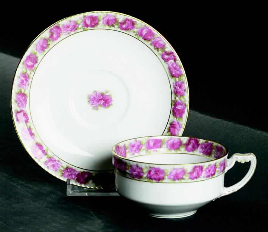 Schleiger 953 Flat Cup & Saucer Set by Haviland-1