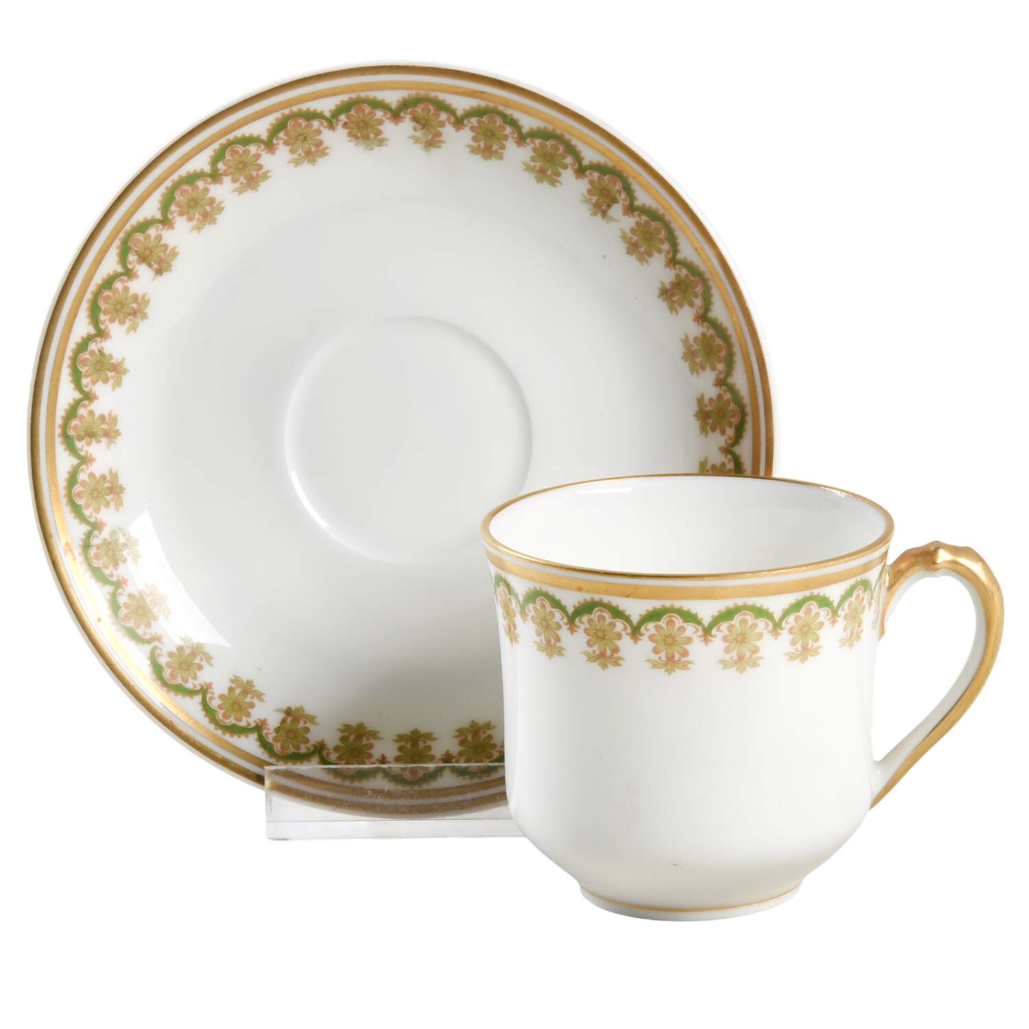 Schleiger 961 Flat Demitasse Cup & Saucer Set by Haviland-1