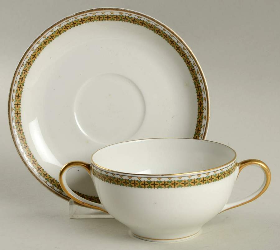 Schleiger 997 Flat Bouillon Cup & Saucer by Haviland-1