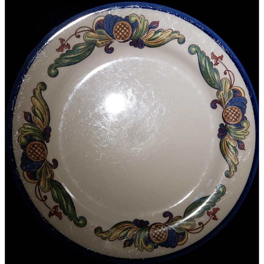 Rosemaling Blue Dinner Plate by Homer Laughlin -1