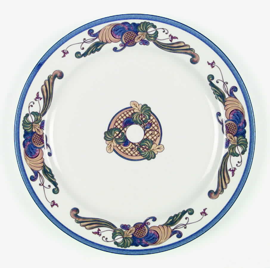 Rosemaling Blue 12" Chop Plate (Round Platter) by Homer Laughlin -1