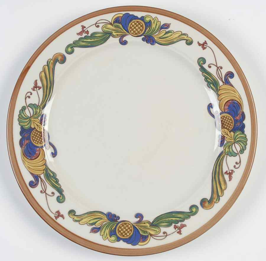Rosemaling Brown Dinner Plate by Homer Laughlin -1