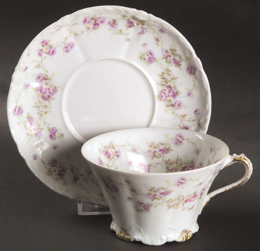 Schleiger 1246-5 Flat Cup & Saucer Set by Haviland-1