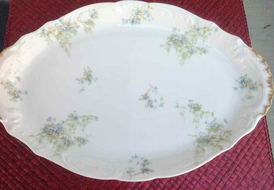 Schleiger 1022 14" Oval Serving Platter by Haviland-1