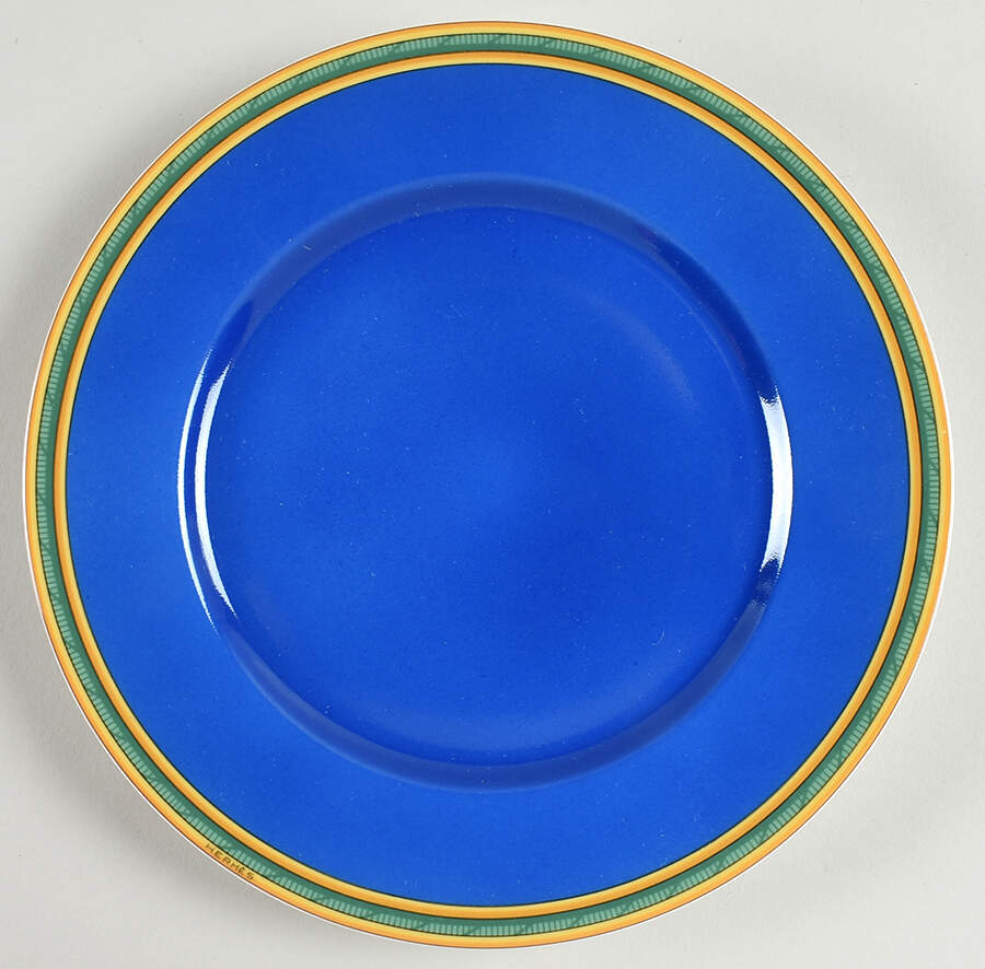 Toucans Blue Salad/Dessert Plate by Hermes-1