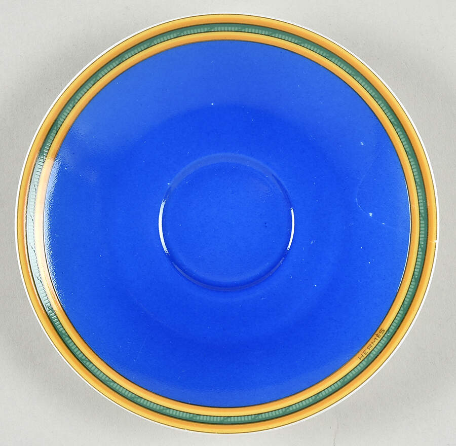 Toucans Blue Saucer for Demitasse Cup by Hermes-1