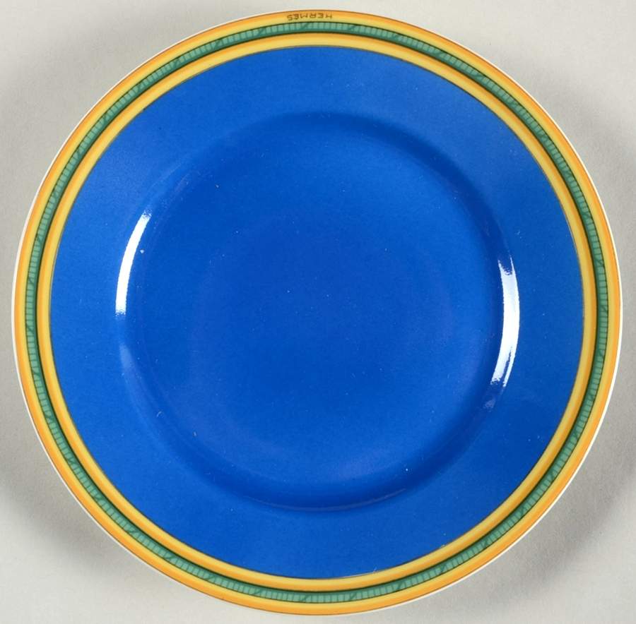 Toucans Blue Bread & Butter Plate by Hermes-1