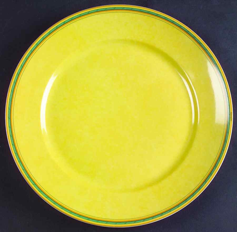 Toucans Yellow Large Dinner Plate by Hermes-1