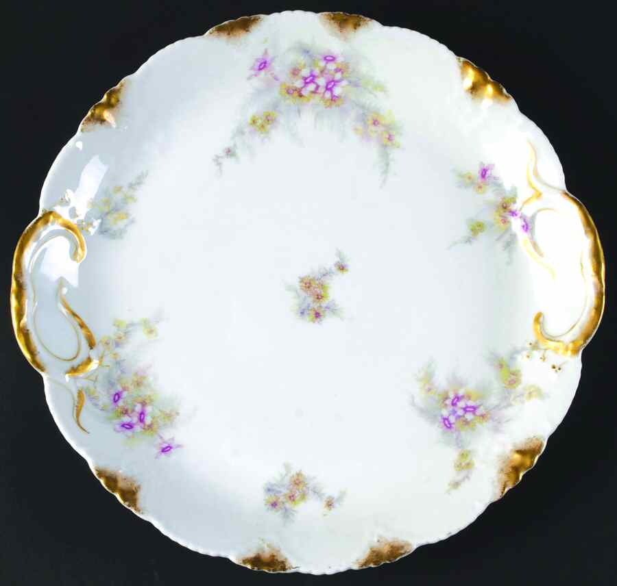 Schleiger 1027d Handled Cake Plate by Haviland-1