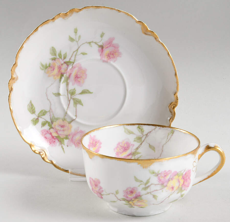 Schleiger 1151c Flat Cup & Saucer Set by Haviland-1