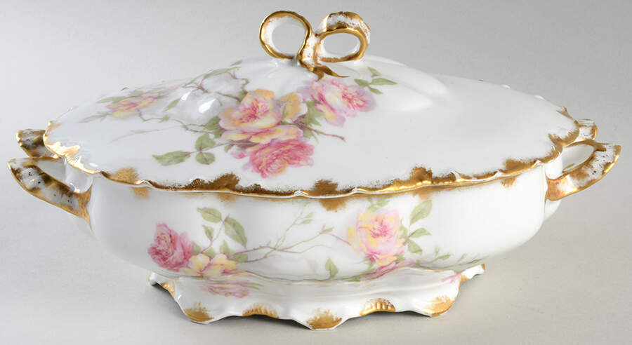 Schleiger 1151c Oval Covered Vegetable by Haviland-1