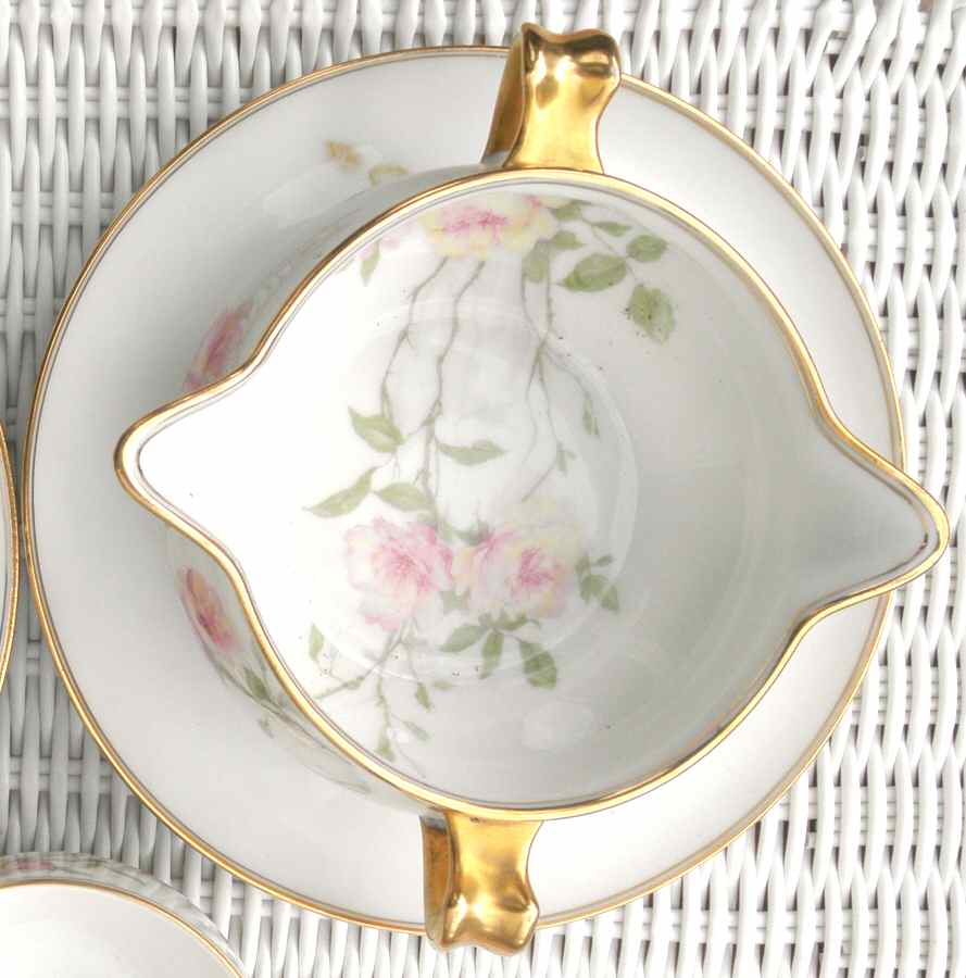 Schleiger 1151M Gravy Boat with Attached Underplate by Haviland-1