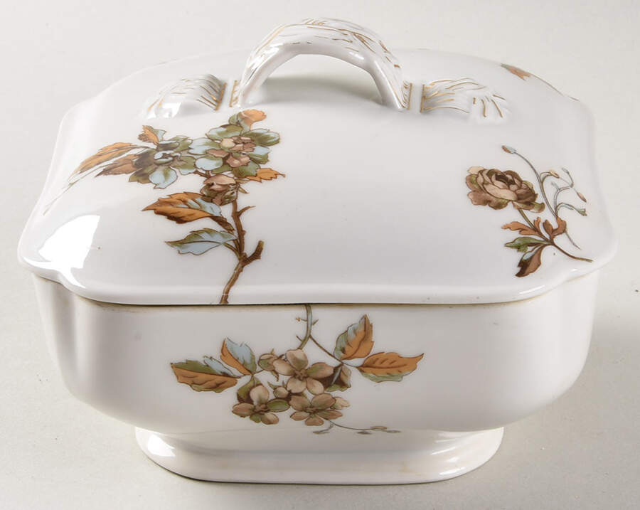Schleiger 1154i Square Covered Butter with Strainer by Haviland-1