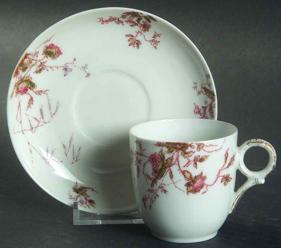 Schleiger 1157 Flat Demitasse Cup & Saucer Set by Haviland-1