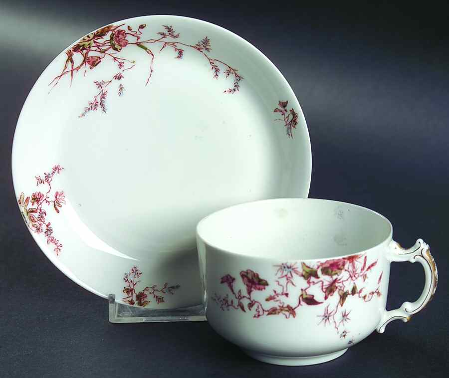 Schleiger 1157 Flat Cup & Saucer Set by Haviland-1