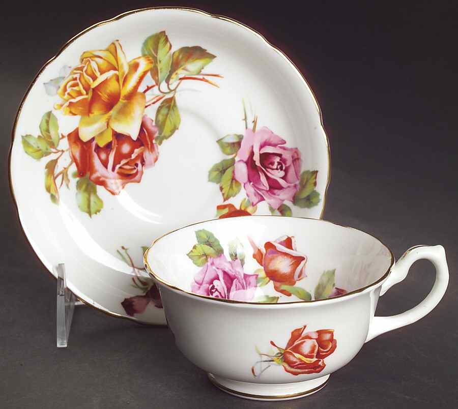 HAM56 Footed Cup & Saucer Set by Hammersley-1