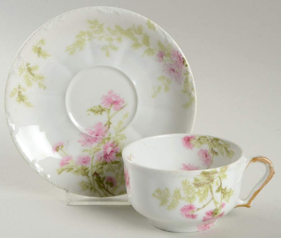 Schleiger 1235 Flat Cup & Saucer Set by Haviland-1