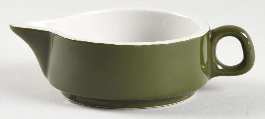 FOREST GREEN Individual Sauce Boat by Hall-1
