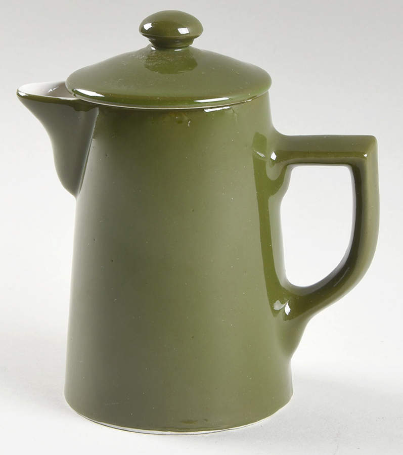 FOREST GREEN Individual Coffee Pot & Lid by Hall-1