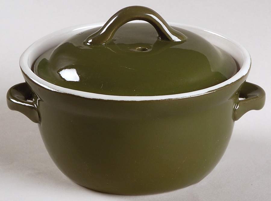 FOREST GREEN 12 Oz Individual Stew Pot with Lid by Hall-1