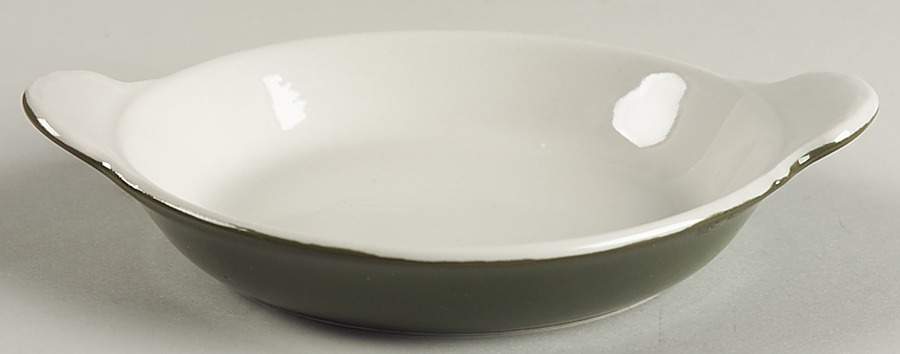FOREST GREEN 6" Shirred Egg Dish by Hall-1