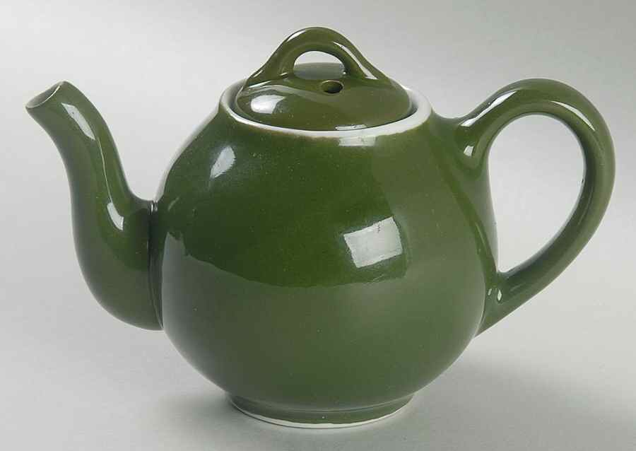 FOREST GREEN French Individual Teapot & Lid by Hall-1