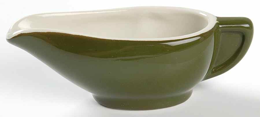 FOREST GREEN Individual Gravy Boat by Hall-1