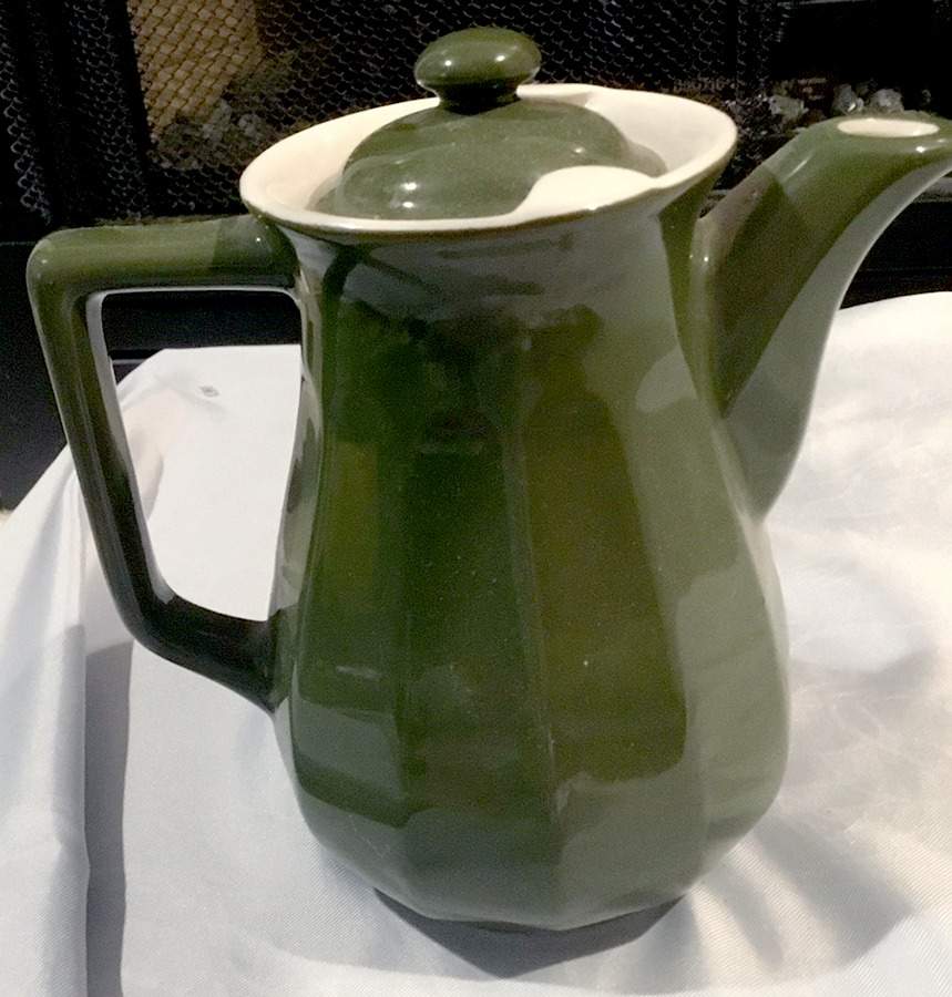 FOREST GREEN Bellevue Coffee Pot & Lid by Hall-1