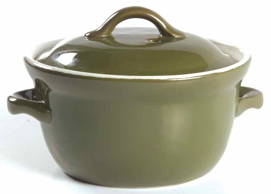 FOREST GREEN 9 Oz Individual Stew Pot with Lid by Hall-1