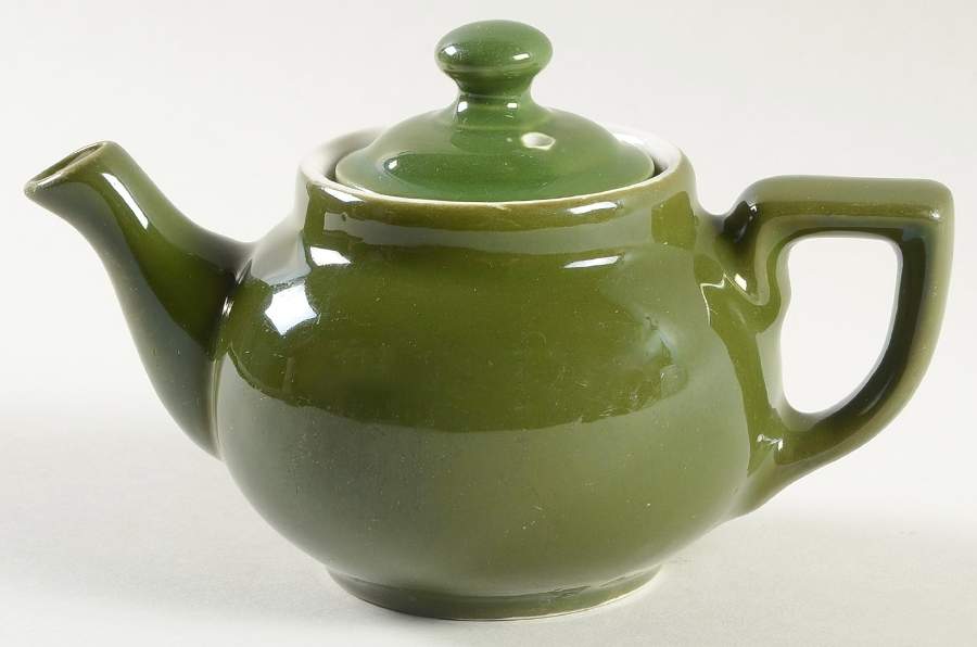 FOREST GREEN Boston Individual Teapot & Lid by Hall-1