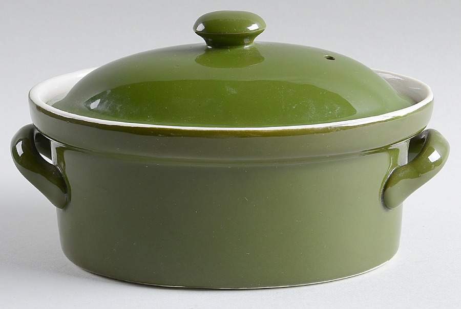 FOREST GREEN 1 Quart Oval Covered Casserole by Hall-1