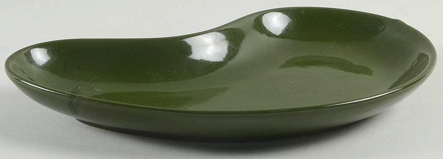 FOREST GREEN Crescent Salad Plate by Hall-1