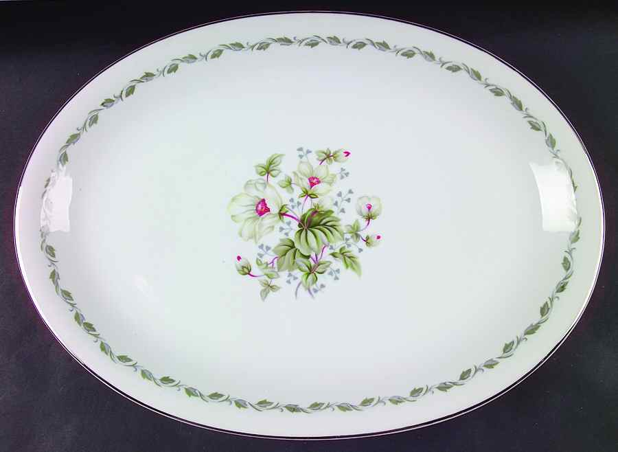 Irene 16" Oval Serving Platter by Hira China-1