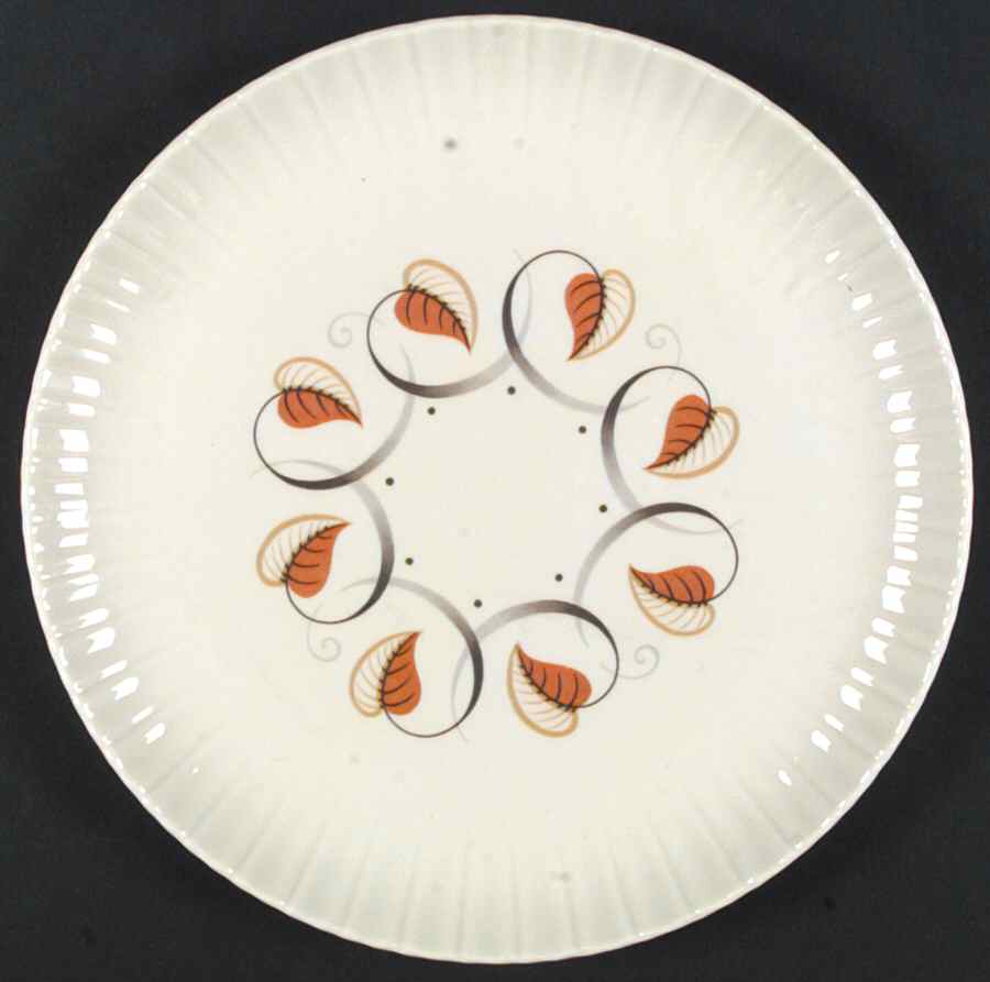 Leaf Swirl Dinner Plate by Harker-1