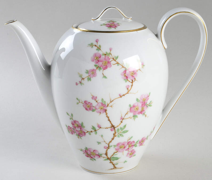 Cherry Blossom Coffee Pot & Lid by Hutschenreuther-1