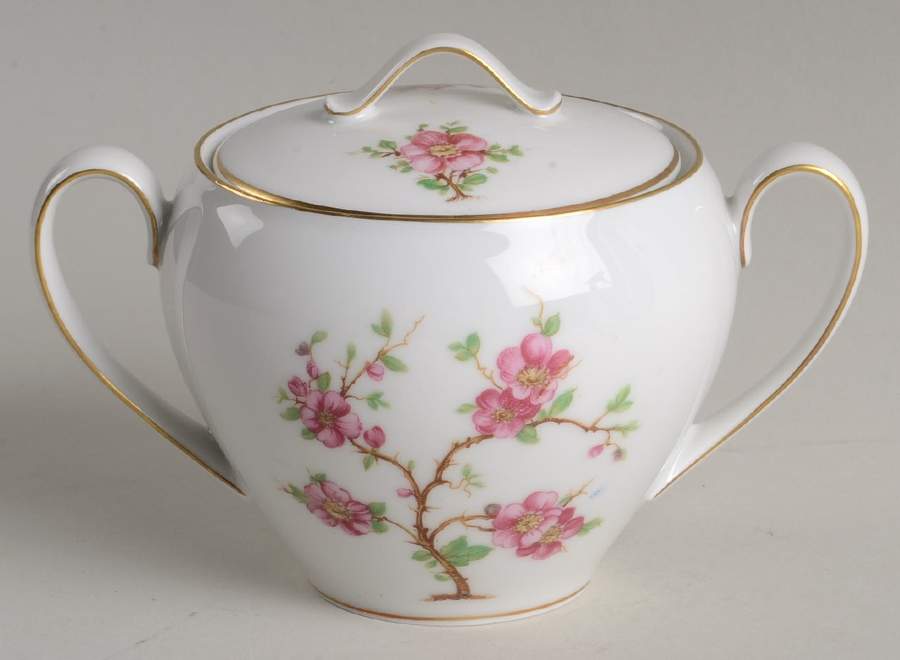 Cherry Blossom Sugar Bowl & Lid by Hutschenreuther-1
