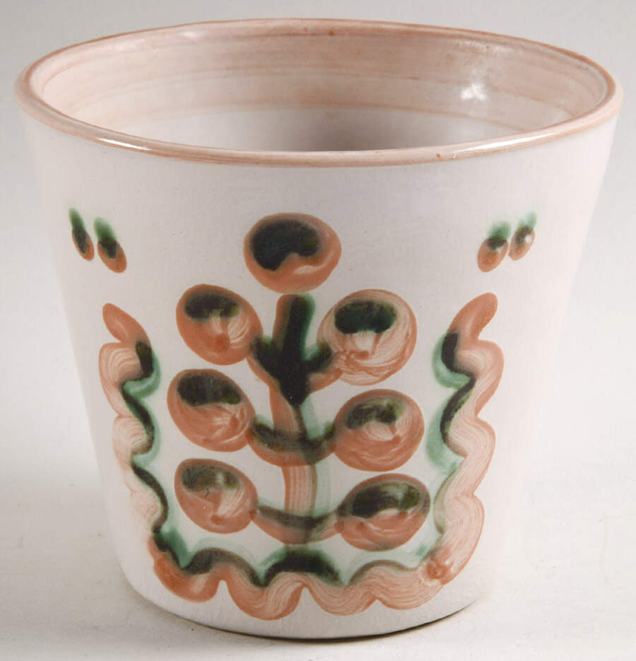 Pear and Grape Pink 5" Cachepot/Vase by M A Hadley-1