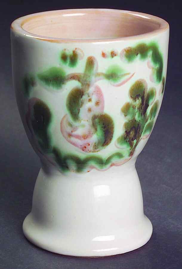 Pear and Grape Pink Double Egg Cup by M A Hadley-1