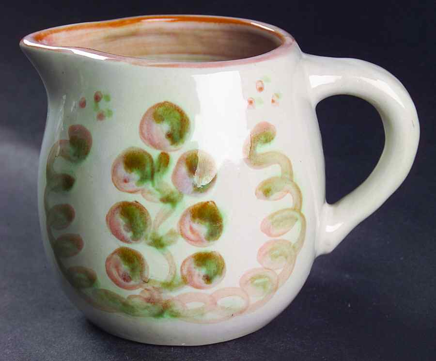 Pear and Grape Pink Creamer by M A Hadley-1