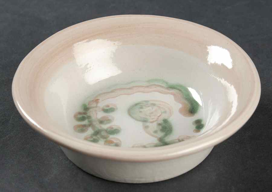 Pear and Grape Pink Ramekin by M A Hadley-1