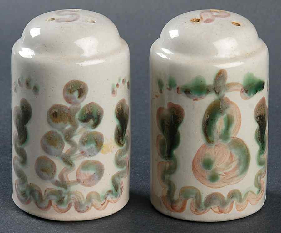 Pear and Grape Pink Salt & Pepper Set by M A Hadley-1