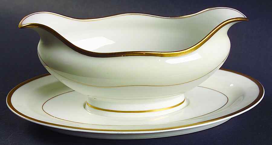 H1469 Gravy Boat with Attached Underplate by Haviland-1