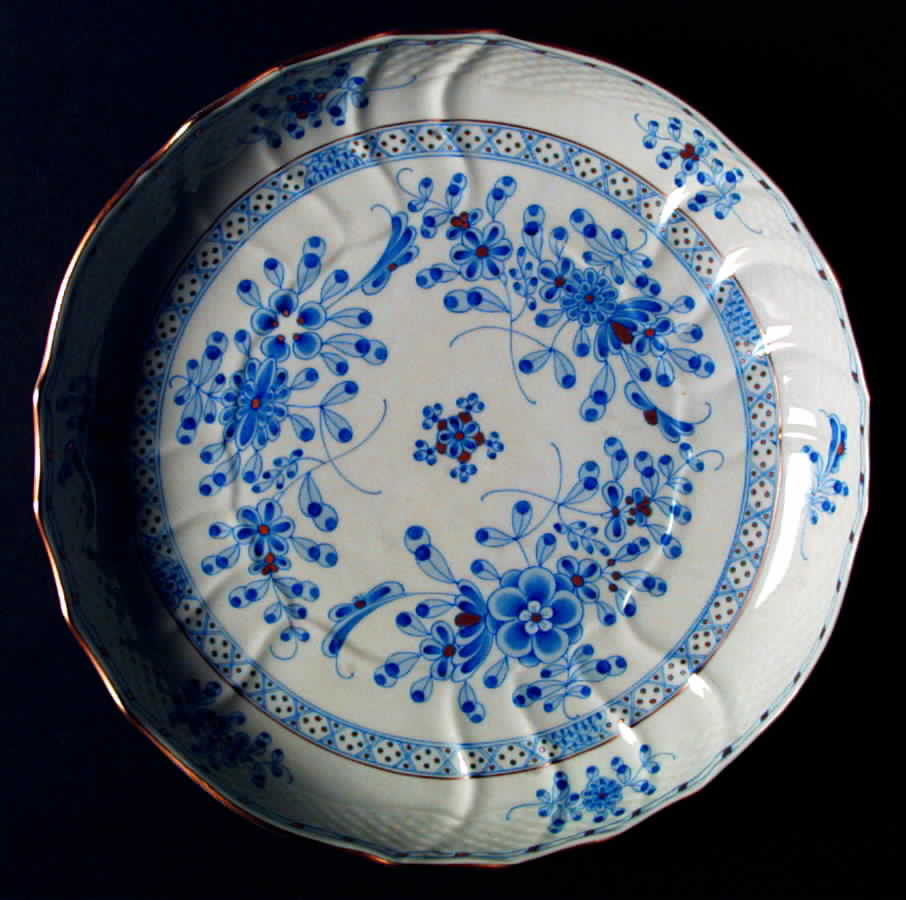 Waldstein Blue 10" Round Vegetable Bowl by Herend-1