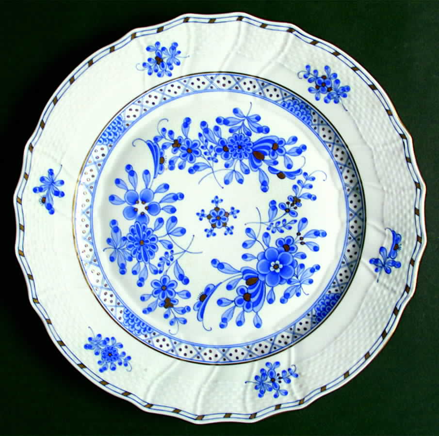 Waldstein Blue Dinner Plate by Herend-1