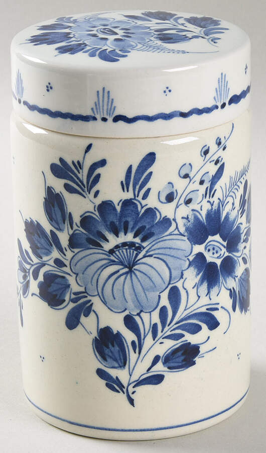 Delfts Blue 5" Storage Jar & Lid by Holland-1